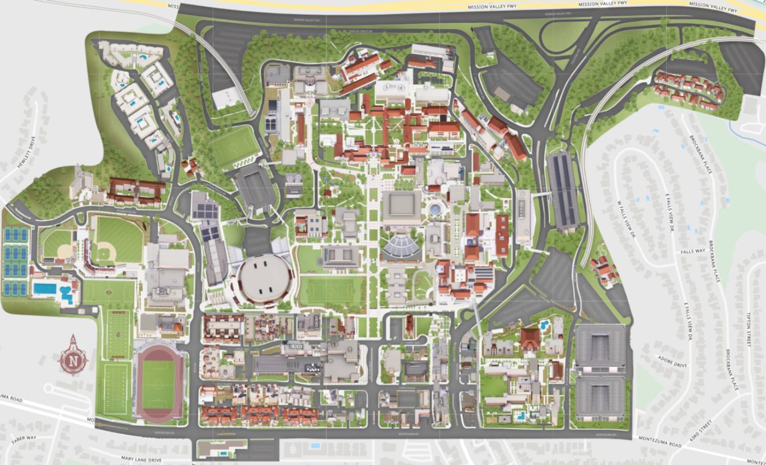 SDSU IV Campus Map