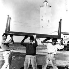 Students help move to the new SDSU campus in 1930